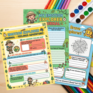 Emotion Explorer Journal Bundle | Feelings Adventure Printables for Kids