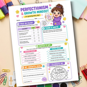 Good Enough Is Great! | Perfectionism Worksheet for Kids | Growth Mindset SEL | Grades 1-3 | Printable