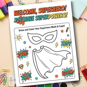 Coping Skills Superpowers | Kids Anxiety Anger Management Worksheet | SEL Tool