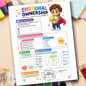 My Feelings Belong to Me | Emotional Ownership Worksheet | SEL for Kids | Grades 1-3 | Printable