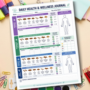 IBS Food Diary Printable | Symptom Tracker & Bowel Movement Log | Gut Health Journal | Instant Download PDF