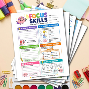 Coping Skills Worksheets for Kids | Emotional Regulation Executive Function SEL Printable Bundle