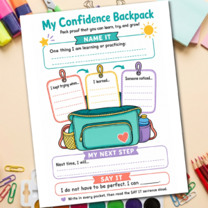 Self Esteem Check-In Worksheet for Kids | Self-Worth & Positive Self Talk | Growth Mindset | School Counseling Printable PDF